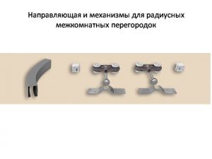 Направляющая и механизмы верхний подвес для радиусных межкомнатных перегородок Екатеринбург